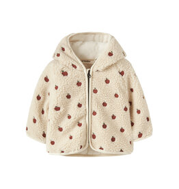 Lil' Atelier Nalo Sia Loose Sherpa Jacket Apples Baby