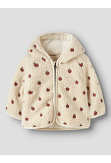 Lil' Atelier Nalo Sia Loose Sherpa Jacket Apples Baby