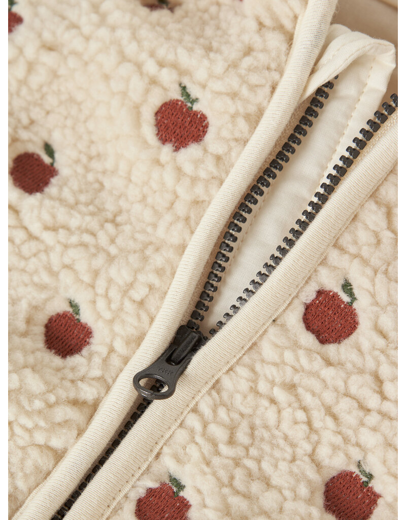 Lil' Atelier Nalo Sia Loose Sherpa Jacket Apples Baby