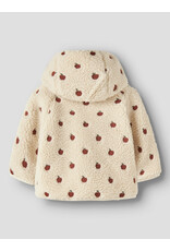 Lil' Atelier Nalo Sia Loose Sherpa Jacket Apples Baby