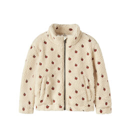 Lil' Atelier Nalo Sia Loose Sherpa Jacket Appled Kids