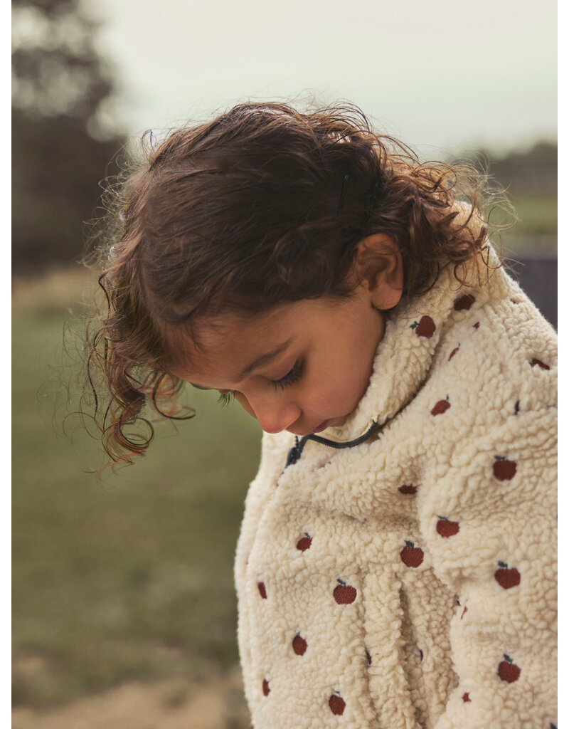 Lil' Atelier Nalo Sia Loose Sherpa Jacket Appled Kids