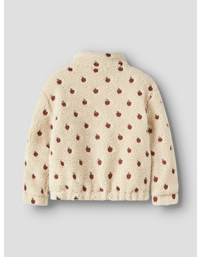 Lil' Atelier Nalo Sia Loose Sherpa Jacket Appled Kids