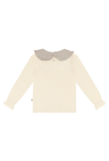 House of Jamie Collar Tee Cream & Shimmer Beige