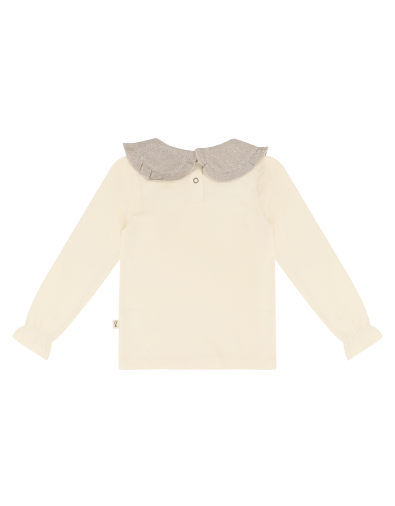 House of Jamie Collar Tee Cream & Shimmer Beige