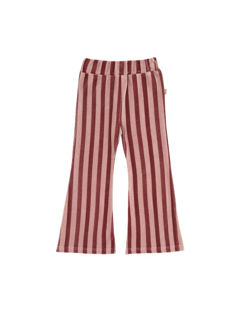 House of Jamie Flared Pants Ruby Stripes (Velvet)