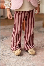 House of Jamie Flared Pants Ruby Stripes (Velvet)