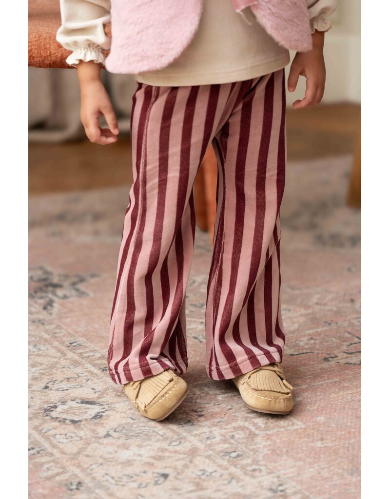 House of Jamie Flared Pants Ruby Stripes (Velvet)