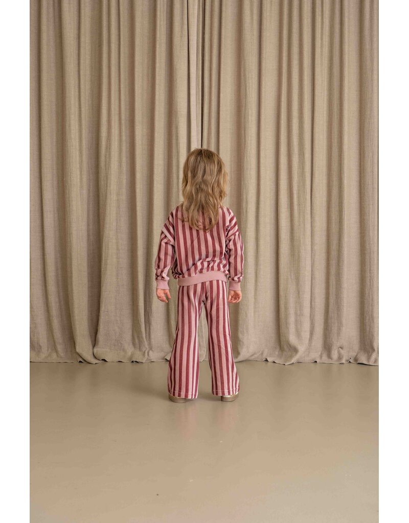 House of Jamie Flared Pants Ruby Stripes (Velvet)