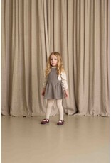 House of Jamie Ruffled Salopette Dress Sandshell Zig Zag (Jacquard)