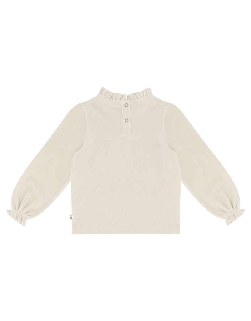 House of Jamie Frill Collar Jumper Sandshell (Rib Velvet)