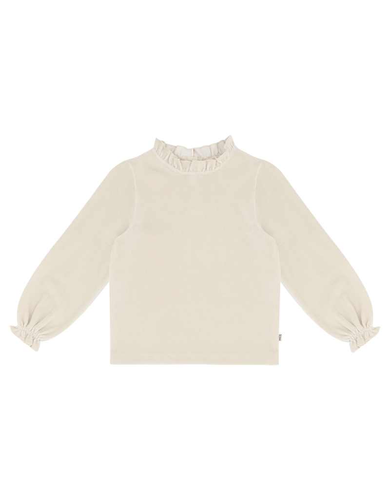 House of Jamie Frill Collar Jumper Sandshell (Rib Velvet)