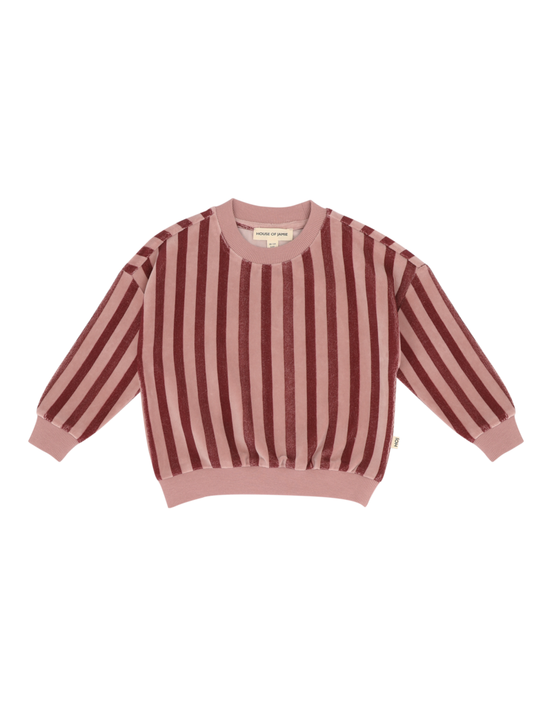 House of Jamie Sweatshirt Ruby Stripes (Velvet)