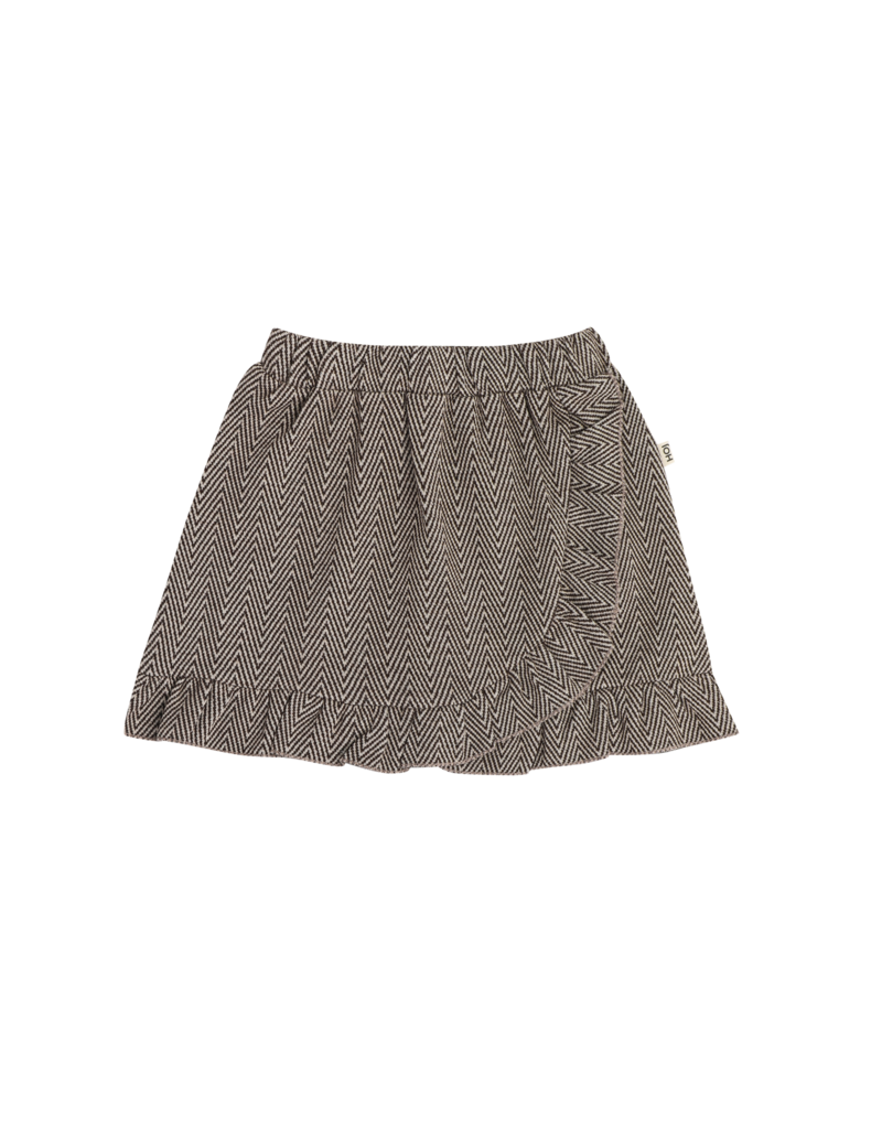 House of Jamie Wrap Skirt Sandshell Zig Zag (Jacquard)