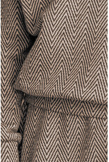 House of Jamie Shoulder Sweater Sandshell Zig Zag (Jacquard)
