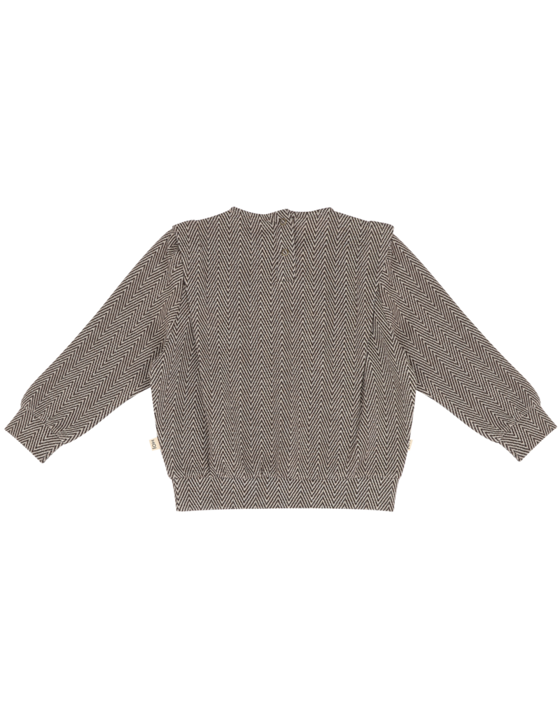 House of Jamie Shoulder Sweater Sandshell Zig Zag (Jacquard)