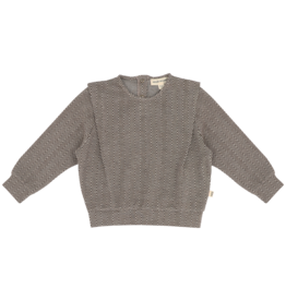 House of Jamie Shoulder Sweater Sandshell Zig Zag (Jacquard)