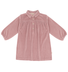 House of Jamie Shirt Collar Dress Mauveglow (Velvet)