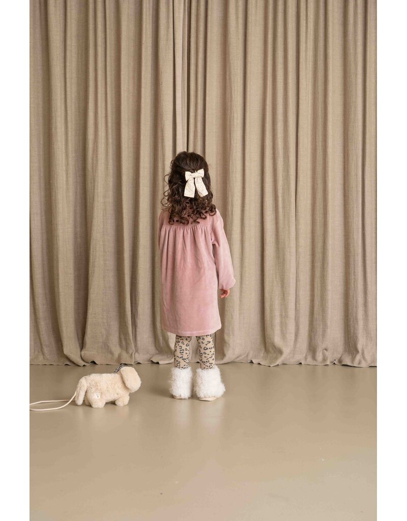 House of Jamie Shirt Collar Dress Mauveglow (Velvet)