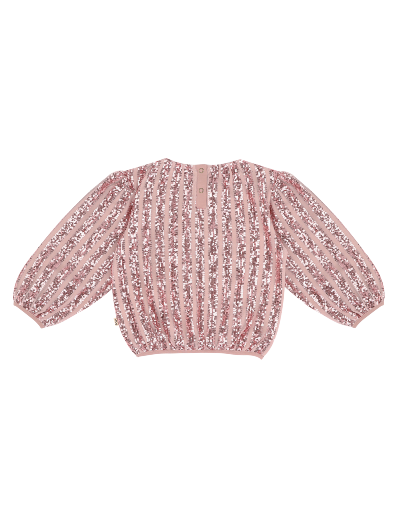 House of Jamie Puff Balloon Sequins Jumper Rose Mauve