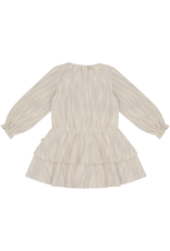 House of Jamie Ruffled Dress (LS) Sandshell Glamour (Tweed Jacquard)