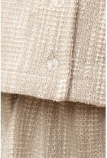 House of Jamie Ruffled Dress (LS) Sandshell Glamour (Tweed Jacquard)