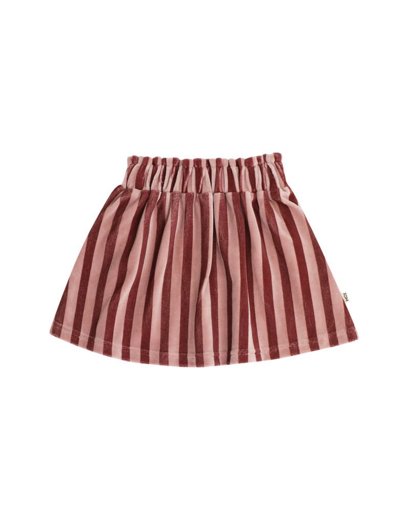 House of Jamie Skater Skirt Ruby Stripes (Velvet)