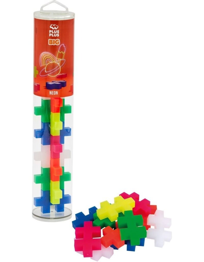 Plus Plus BIG Tube neon 15 pcs