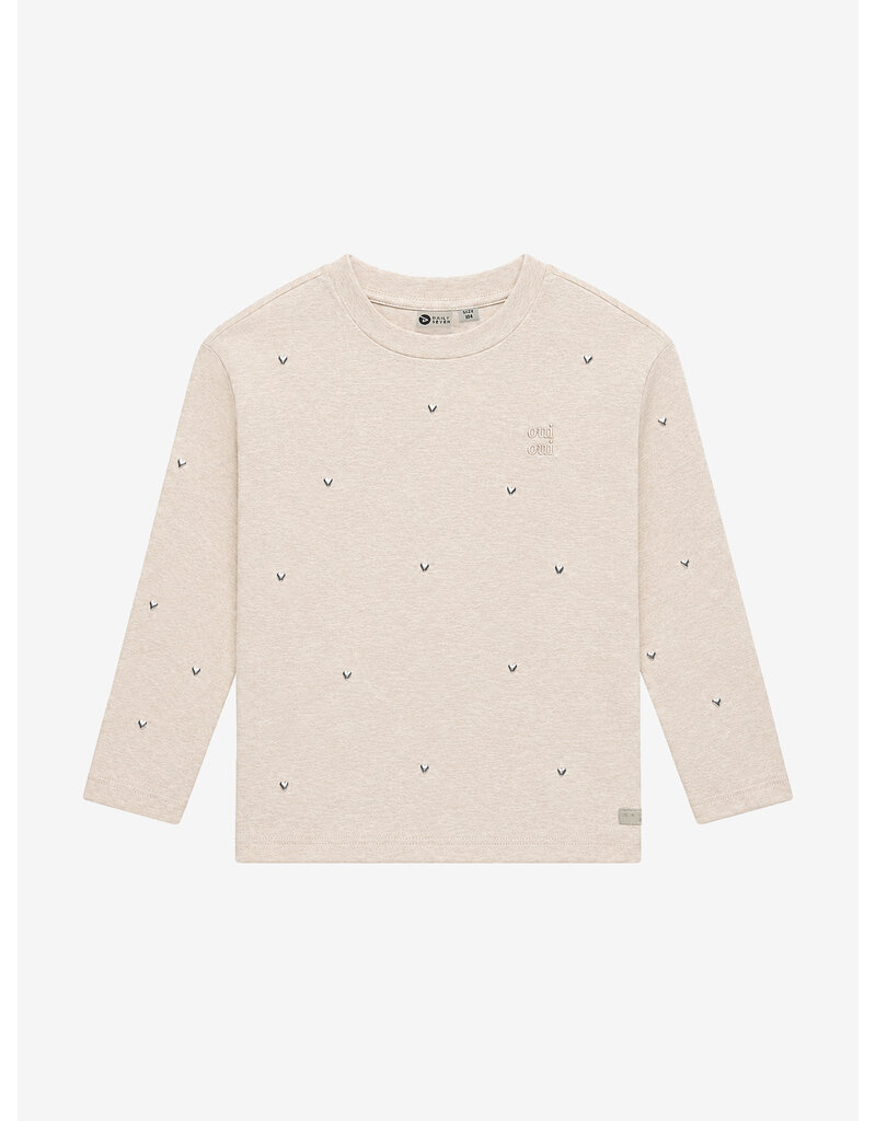 Daily Seven T-shirt Longsleeve Studs Mother of Pearl