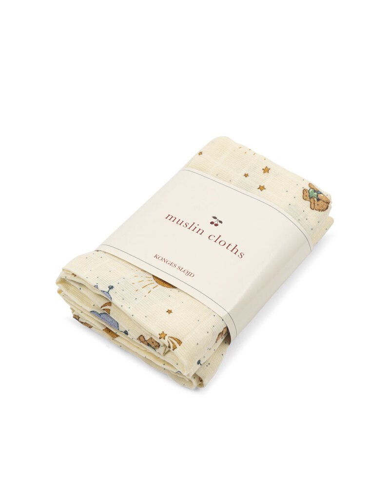 Konges Sløjd 3 Pack Muslin Cloth Cucciolo