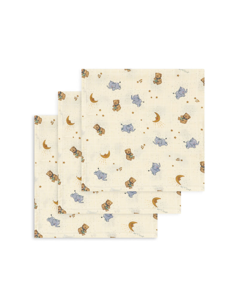Konges Sløjd 3 Pack Muslin Cloth Cucciolo