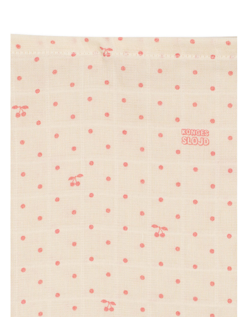 Konges Sløjd 3 Pack Muslin Cloth Cherry Dot
