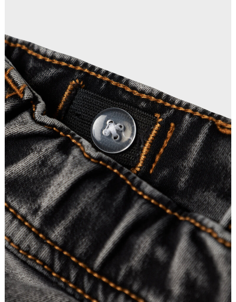 name it Silas Slim Cargo Dark Grey Denim