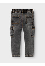 name it Silas Slim Cargo Dark Grey Denim