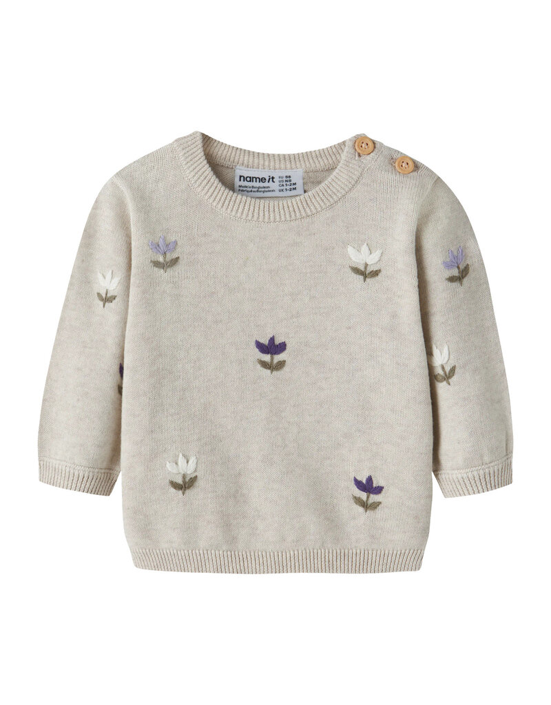 name it Faflow Knit Peyote Melange Flower