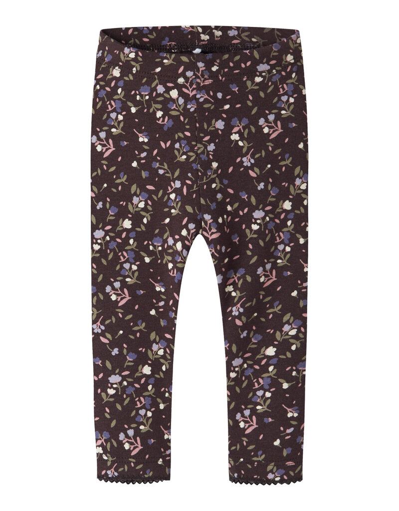 name it Oceana Legging Baby Chocolate Plum