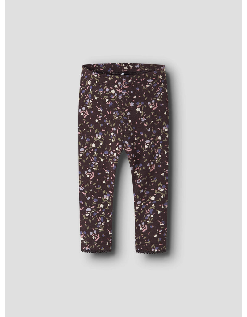 name it Oceana Legging Baby Chocolate Plum