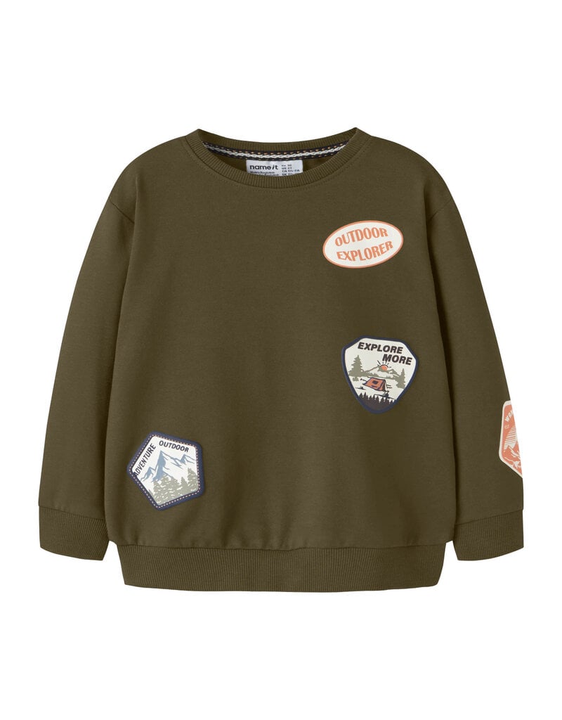 name it Mole Sweater Olive Night