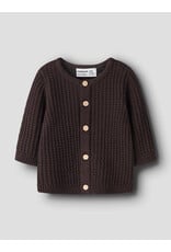 name it Olivar Knit Cardigan Chocolate Plum