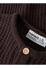 name it Olivar Knit Cardigan Chocolate Plum