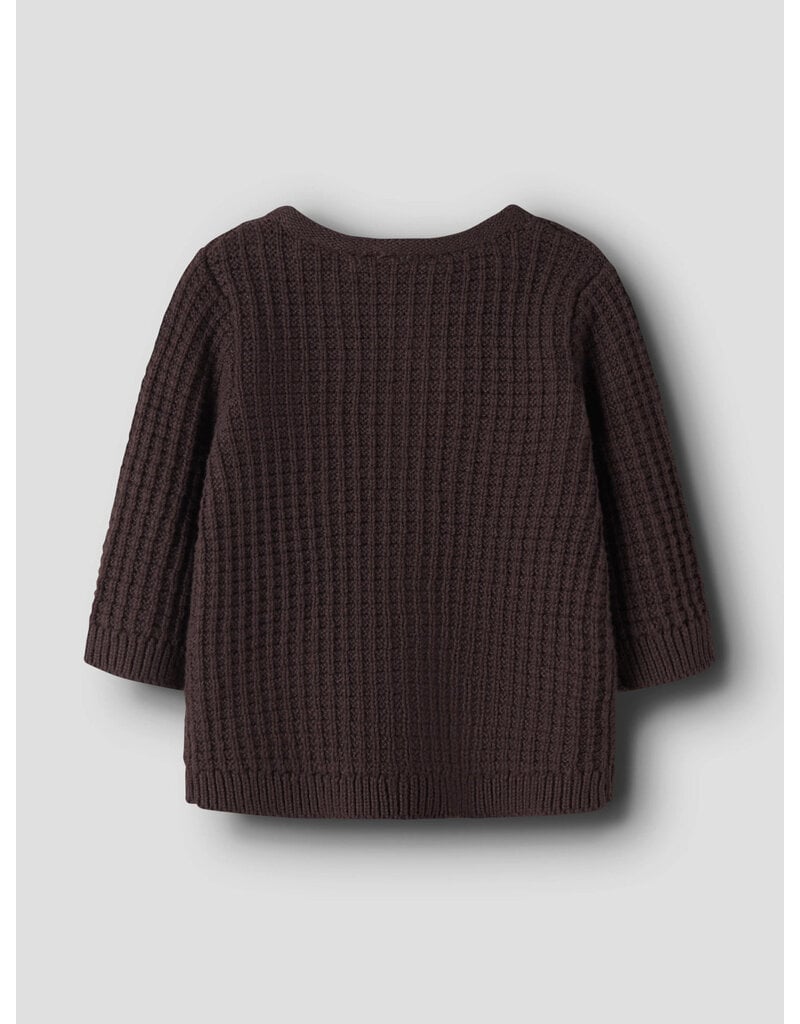 name it Olivar Knit Cardigan Chocolate Plum