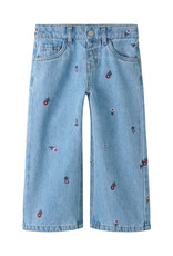 name it Rose Wide Jeans Medium Blue Flower
