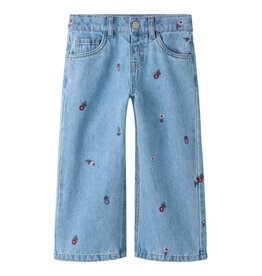 name it Rose Wide Jeans Medium Blue Flower