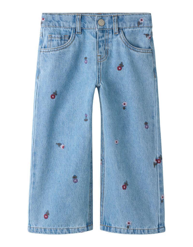 name it Rose Wide Jeans Medium Blue Flower