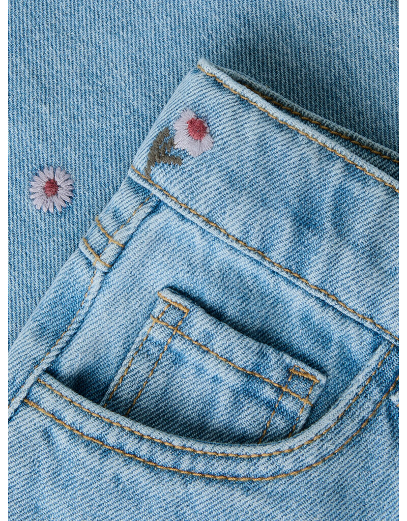 name it Rose Wide Jeans Medium Blue Flower
