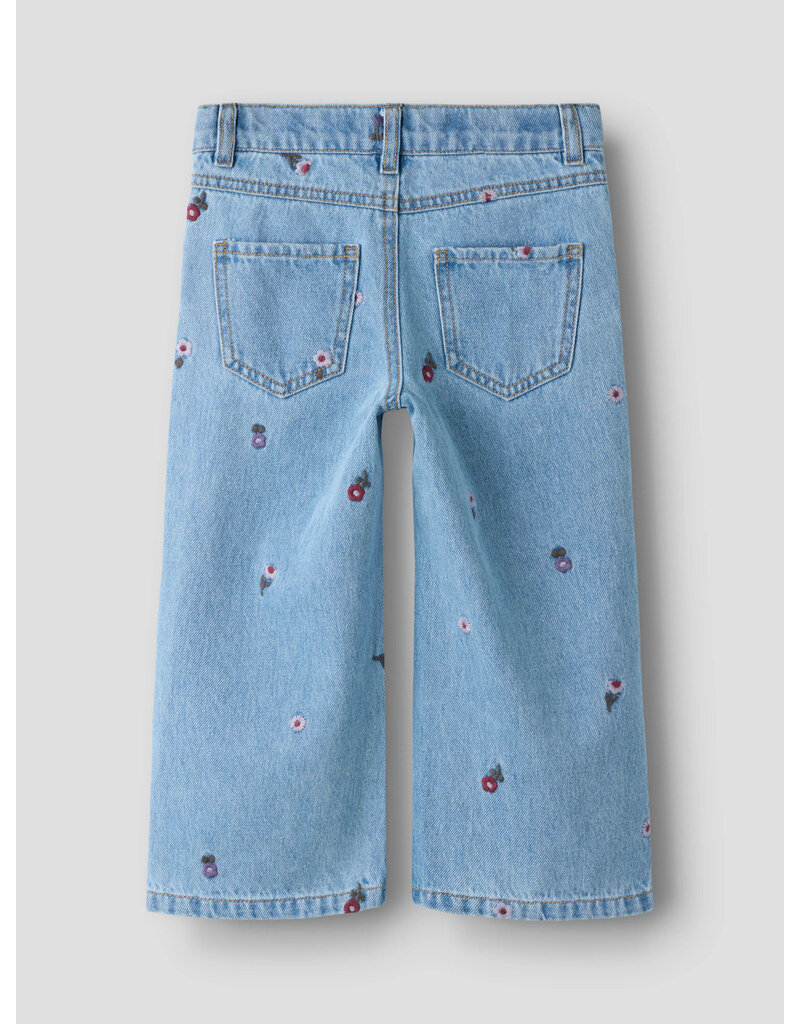 name it Rose Wide Jeans Medium Blue Flower