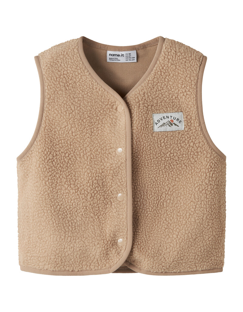 name it Mowe Teddy Vest Sesame