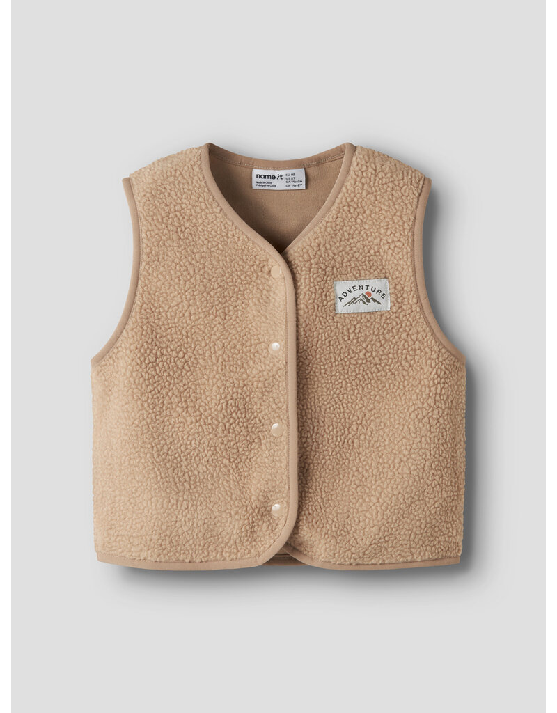 name it Mowe Teddy Vest Sesame