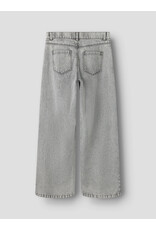 name it Rose Wide Heart Studs Light Grey Denim