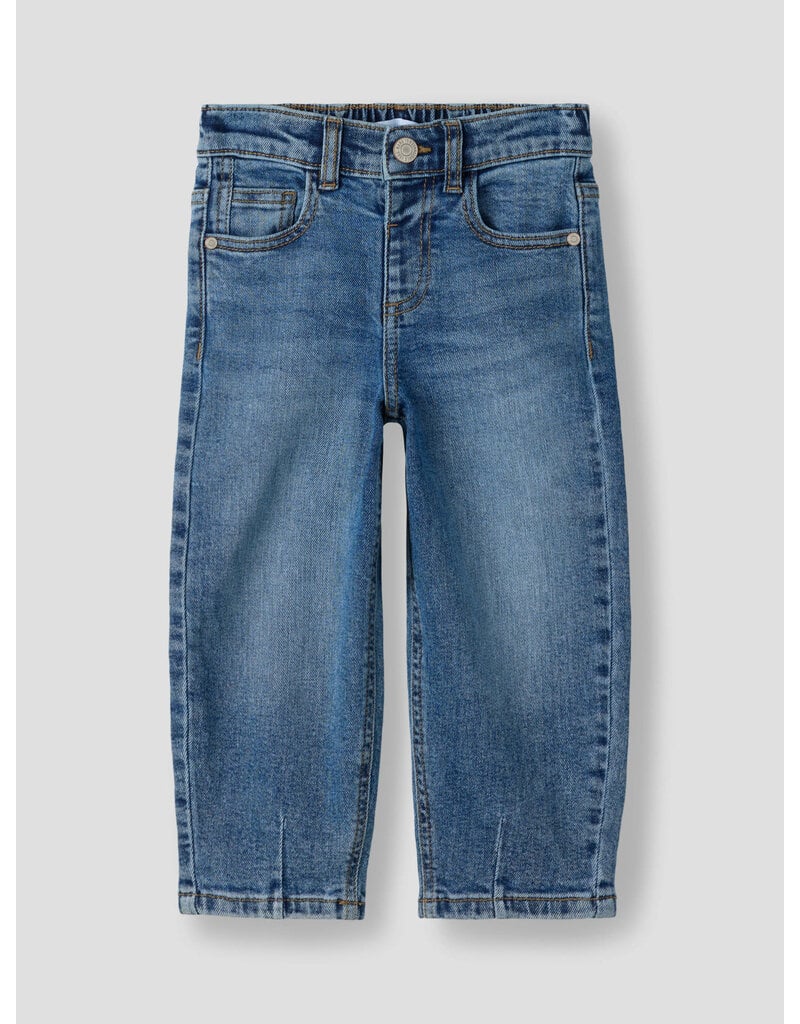 name it Bella Barrel Jeans Medium Blue Denim